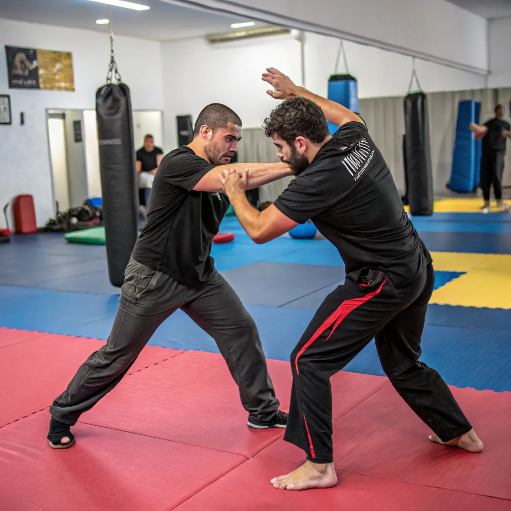 Self-Defense Course Action Scene